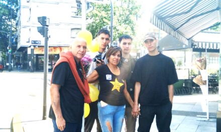 Gislena Gallinger tiene su estrella amarilla en el barrio porteño de Boedo