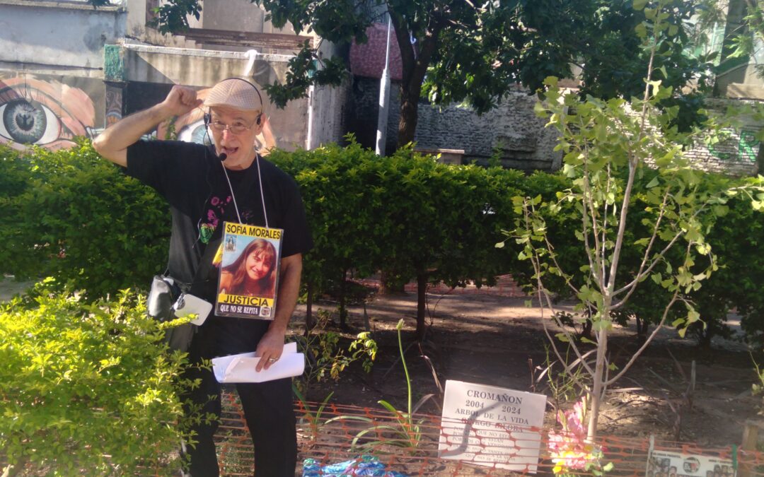 Raúl Morales: «Este arbolito hace presentes a las víctimas de Cromañón»